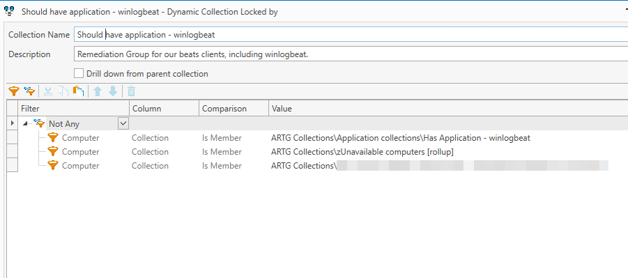 Image showing our dynamic remedation group configuration